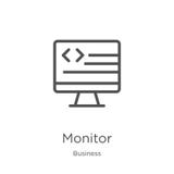 monitor icon vector from business collection. Thin line monitor outline icon vector illustration. Outline, thin line monitor icon royalty free illustration monitor icon vector from business collection. Thin line monitor outline icon vector illustration. Outline, thin line monitor icon royalty free illustration