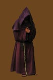 Monk isolated on brown backdrop