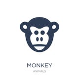 Monkey icon. Trendy flat vector Monkey icon on white background stock illustration Monkey icon. Trendy flat vector Monkey icon on white background stock illustration