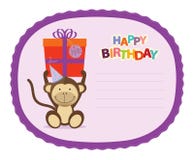 Monkey Sticker royalty free illustration