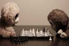 Monkeys playing chess royalty free stock photo Monkeys playing chess royalty free stock photo