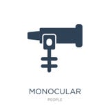 monocular symbol i moderiktig designstil Monocularsymbol som isoleras på vit bakgrund enkel och modern lägenhet för monocular vek royaltyfri illustrationer monocular symbol i moderiktig designstil Monocularsymbol som isoleras på vit bakgrund enkel och modern lägenhet för monocular vek royaltyfri illustrationer