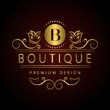 Monogram design elements, graceful template. Calligraphic Elegant line art logo design Letter emblem B identity for Restaurant, Ro vector illustration Monogram design elements, graceful template. Calligraphic Elegant line art logo design Letter emblem B identity for Restaurant, Ro vector illustration