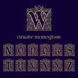 Monogramas adornados con la corona libre illustration Monogramas adornados con la corona libre illustration