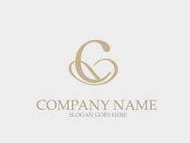 Monogramma astratto Logo Design elegante della lettera di C royalty illustrazione gratis Monogramma astratto Logo Design elegante della lettera di C royalty illustrazione gratis