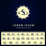 Monogrammgestaltungselemente, englische Buchstaben Kalligraphische elegante Linie Kunstlogodesign Retro- Weinlese-Insignien oder lizenzfreie abbildung Monogrammgestaltungselemente, englische Buchstaben Kalligraphische elegante Linie Kunstlogodesign Retro- Weinlese-Insignien oder lizenzfreie abbildung