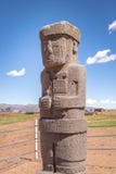 Monolith Statue of Tiwanaku Tiahuanaco culture - La Paz Bolivia royalty free stock photography Monolith Statue of Tiwanaku Tiahuanaco culture - La Paz Bolivia royalty free stock photography
