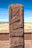 Monolith At Tiwanaku, Altiplano, Titicaca Region, Bolivia royalty free stock photography Monolith At Tiwanaku, Altiplano, Titicaca Region, Bolivia royalty free stock photography