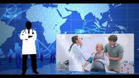 Montagem dos doutores com pacientes vídeos de arquivo Montagem dos doutores com pacientes vídeos de arquivo