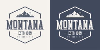 Montana rocznika odzieży i koszulki stan textured wektorowy projekt royalty ilustracja Montana rocznika odzieży i koszulki stan textured wektorowy projekt royalty ilustracja