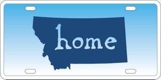 Montana State License Plate Vector Royalty Free Stock Images Montana State License Plate Vector Royalty Free Stock Images