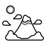 Montaña del icono de Fuji stock de ilustración Montaña del icono de Fuji stock de ilustración