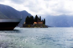Montenegro, Perast, the island in the Bay royalty free stock image Montenegro, Perast, the island in the Bay royalty free stock image