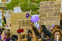 Women International Day March, Montevideo, Uruguay royalty free stock image Women International Day March, Montevideo, Uruguay royalty free stock image