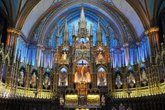 Montreal Notre-Dame Basilica royalty free stock photography Montreal Notre-Dame Basilica royalty free stock photography