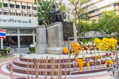 Monument of Prince Mahidol Adulyadej Memorial statue at Siriraj Hospital in Bangkok, Thailand. royalty free stock photos Monument of Prince Mahidol Adulyadej Memorial statue at Siriraj Hospital in Bangkok, Thailand. royalty free stock photos