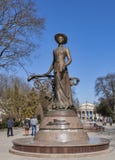 Monument Solomiya Krushelnytska in Ternopil Stockbilder Monument Solomiya Krushelnytska in Ternopil Stockbilder