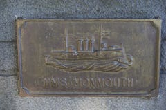 Monumento a la batalla naval WW1 de Coronel Imagen de archivo libre de regalías Monumento a la batalla naval WW1 de Coronel Imagen de archivo libre de regalías