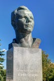 Monuments to Yuri Gagarin on the Cosmonauts Alley stock images Monuments to Yuri Gagarin on the Cosmonauts Alley stock images