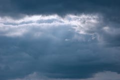 Moody Sea Cloudscape and slight sunbeams Stock Photos Moody Sea Cloudscape and slight sunbeams Stock Photos