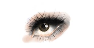 Mooi bruin oog met purpere make-up stock illustratie Mooi bruin oog met purpere make-up stock illustratie