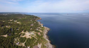 Mooi luchtpanorama van kustlijn stock fotografie Mooi luchtpanorama van kustlijn stock fotografie