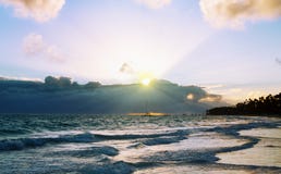 Mooie Caraïbische zonsopgang. stock fotografie Mooie Caraïbische zonsopgang. stock fotografie