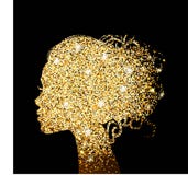 Mooie gouden de textuur gouden folie van het meisjessilhouet Mooie illustratie voor schoonheid Vector Stock Fotografie Mooie gouden de textuur gouden folie van het meisjessilhouet Mooie illustratie voor schoonheid Vector Stock Fotografie