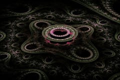 Mooie lichtrose ronde fractal stock illustratie Mooie lichtrose ronde fractal stock illustratie