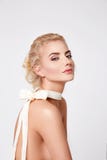 Mooie sexy blonde naakte het lichaamsvorm van de vrouwen natuurlijke make-up stock foto's Mooie sexy blonde naakte het lichaamsvorm van de vrouwen natuurlijke make-up stock foto's