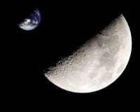 Moon and Earth royalty free stock photography Moon and Earth royalty free stock photography