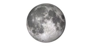 Moon white background globe sphere