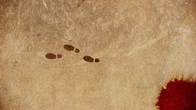 Moordenaarsvoetstappen die vanaf Misdaadscène lopen Moordenaarsvoetstappen die vanaf Misdaadscène lopen