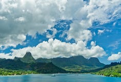 Moorea wyspy, Cook zatoka, Francuski Polynesia Obrazy Royalty Free