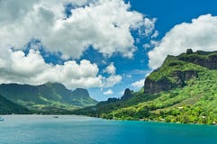 Moorea wyspy, Cook zatoka, Francuski Polynesia Obrazy Royalty Free