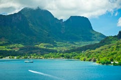 Moorea wyspy, Cook zatoka, Francuski Polynesia Obrazy Stock