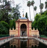 Gardens of the Royal Alcazar of Seville stock photography Gardens of the Royal Alcazar of Seville stock photography