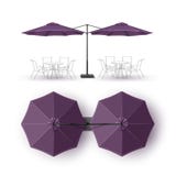 Moquerie de parapluie de restaurant de Violet Outdoor Beach Cafe Lounge d'isolement illustration de vecteur Moquerie de parapluie de restaurant de Violet Outdoor Beach Cafe Lounge d'isolement illustration de vecteur
