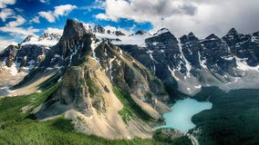 Moraine Lake, Banff National Park, Beautiful Landscape, Alberta, Canada, Valley Of The Ten Peaks Royalty Free Stock Photos