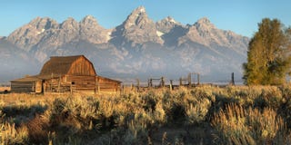 Mormonischer Stall, das Tetons stockfotografie Mormonischer Stall, das Tetons stockfotografie