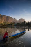 Morning Activity at Rammang-Rammang Village royalty free stock images Morning Activity at Rammang-Rammang Village royalty free stock images
