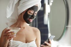 Image result for spa mask texting
