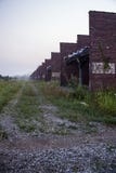 Morning Fog - Solvent Recovery Buildings - Abandoned Indiana Army Ammunition Depot - Indiana Stock Image Morning Fog - Solvent Recovery Buildings - Abandoned Indiana Army Ammunition Depot - Indiana Stock Image