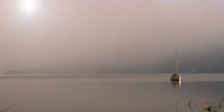 Morning on the lake in sepia color stock image Morning on the lake in sepia color stock image