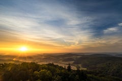 Morning shot over the Lahntal royalty free stock photo Morning shot over the Lahntal royalty free stock photo