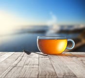 Morning Tea Cup Sky Background Stock Photos Morning Tea Cup Sky Background Stock Photos