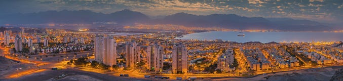Morning View On Eilat And The Gulf Of Aqaba Royalty Free Stock Images