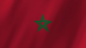 3D Animation Moroccan Flag Stock Video Footage by Megapixl