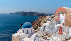 Morze Egejskie - Grecja Oia, Santorini Cyclades wyspa - zdjęcia stock Morze Egejskie - Grecja Oia, Santorini Cyclades wyspa - zdjęcia stock