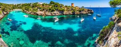  Morze Śródziemnomorskie Hiszpania Majorca Cala Pi Zdjęcie Stock